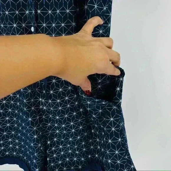 Levi’s Navy/White‎ Shorts Romper With Pockets Size XL - Picture 6 of 14